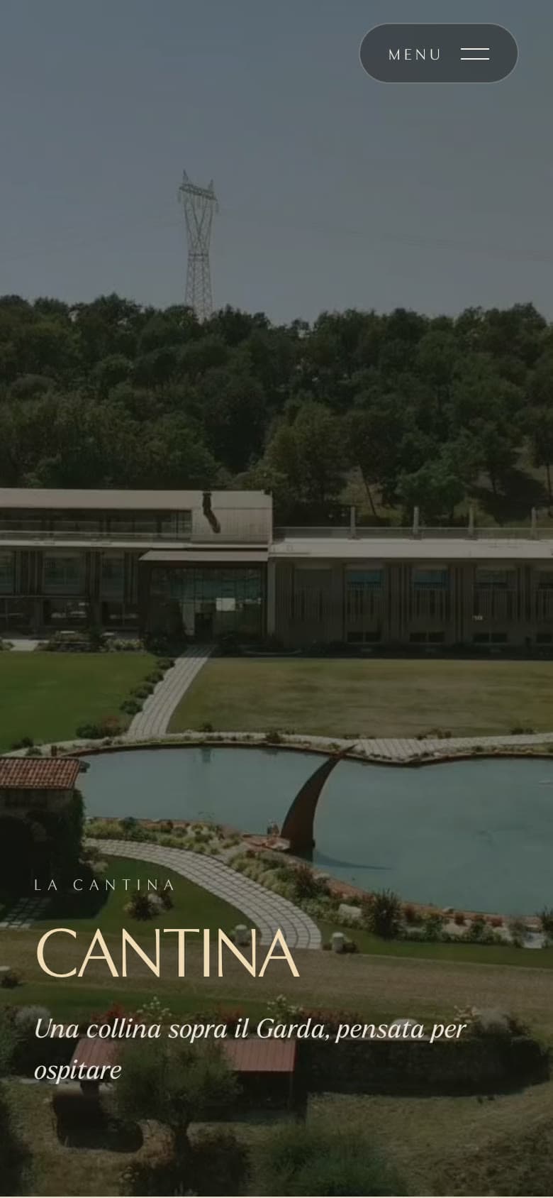 La pagina Cantina sul telefono