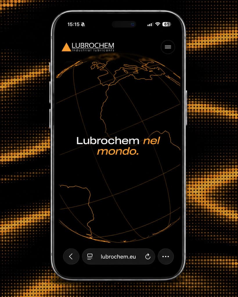 La pagina Lubrochem nel mondo sul telefono