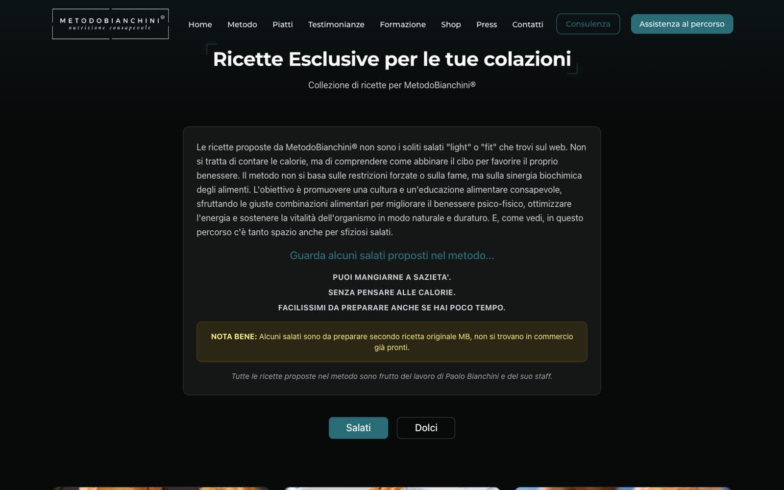 La pagina delle ricette esclusive per le colazioni